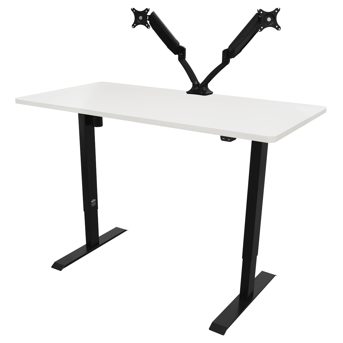 Dellonda DH36 Single Motor Ultra-Quiet Adjustable-Height Electric Sit/Stand Desk - White Desktop - additional view 6