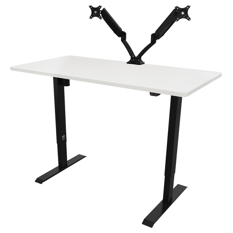Dellonda DH36 Single Motor Ultra-Quiet Adjustable-Height Electric Sit/Stand Desk - White Desktop - additional view 6