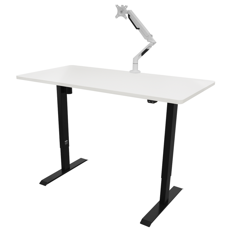 Dellonda DH36 Single Motor Ultra-Quiet Adjustable-Height Electric Sit/Stand Desk - White Desktop - additional view 7