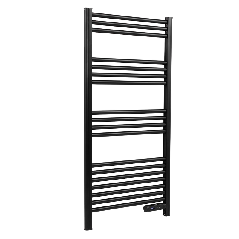 Baridi DH371 Electric Heated Towel Rail 1085 x 535mm with LED Display - Black