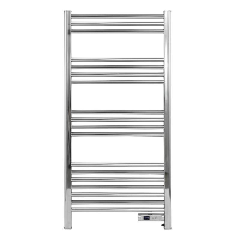 Baridi DH372 Electric Heated Towel Rail 1085 x 535mm with LED Display - Silver - additional view 10