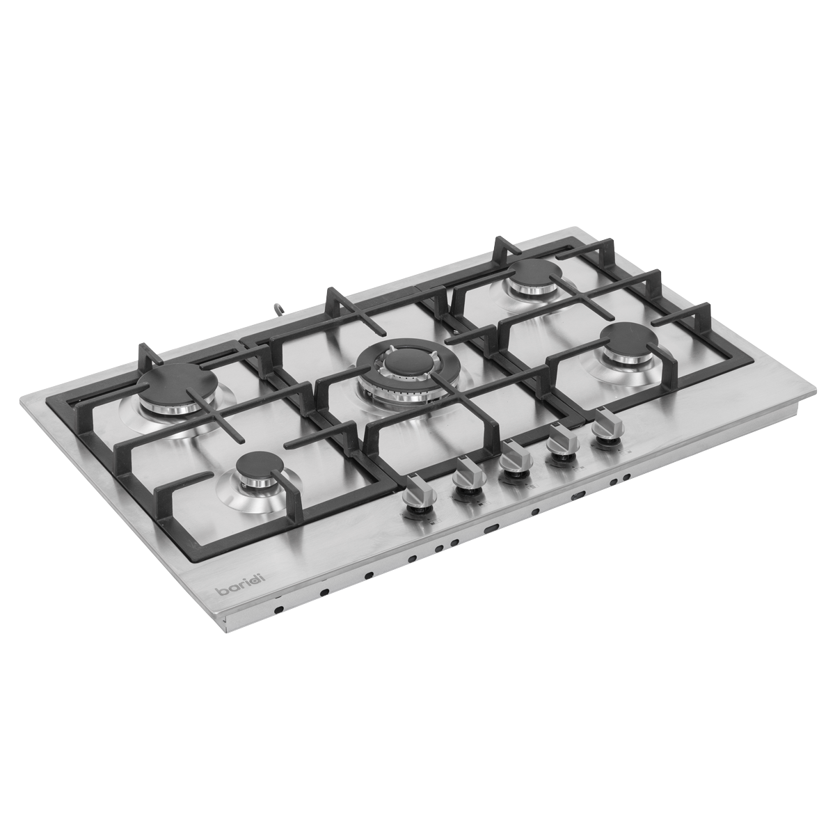 Baridi DH382 90cm Gas Hob Stainless Steel with 5 Burners, Cast Iron Supports & Auto Ignition 11kW