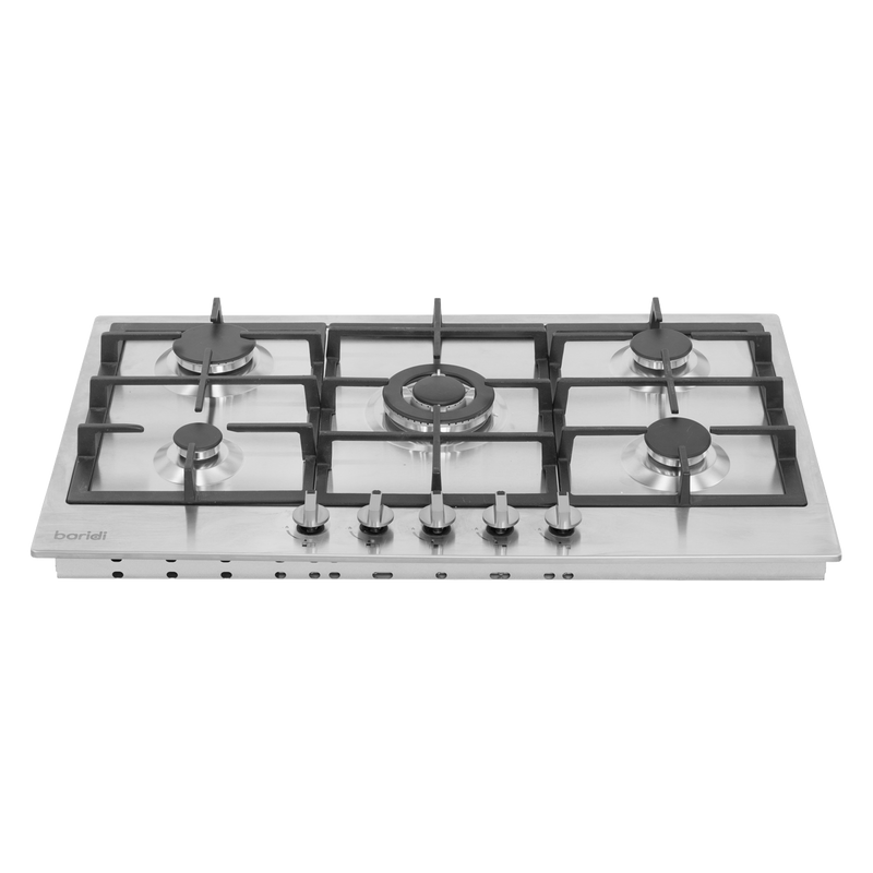Baridi DH382 90cm Gas Hob Stainless Steel with 5 Burners, Cast Iron Supports & Auto Ignition 11kW - additional view 8