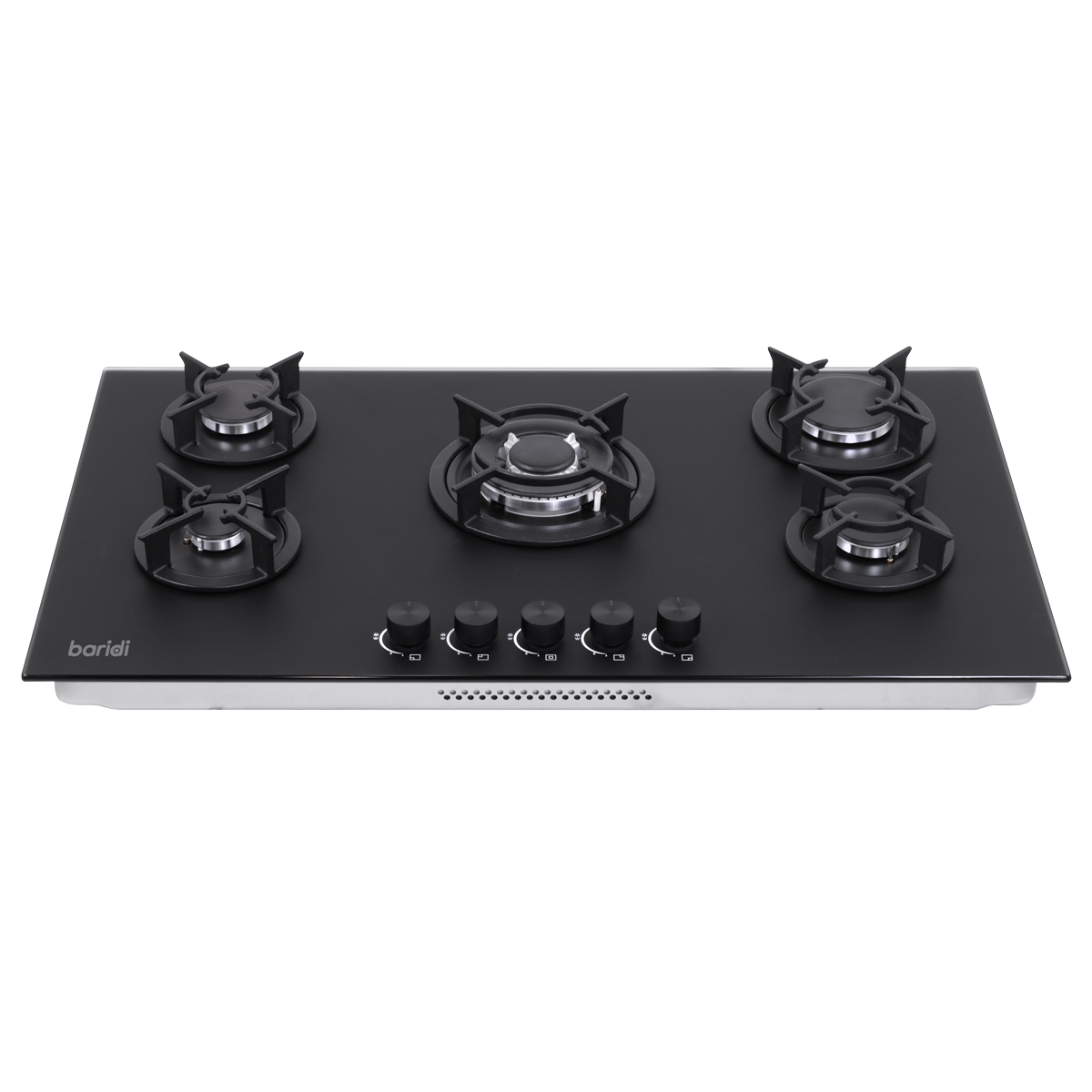 Baridi DH385 90cm Gas Hob Matt Black 5 Burners Cast Iron Supports & Auto Ignition 10.4kW - additional view 2