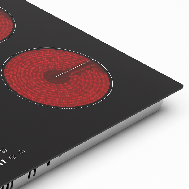 Baridi DH389 Integrated Ceramic Hob with 5 Cooking Zones 90cm - Black Glass - additional view 7