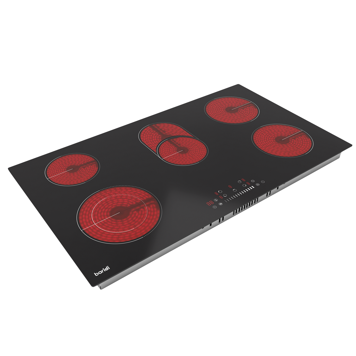 Baridi DH389 Integrated Ceramic Hob with 5 Cooking Zones 90cm - Black Glass - additional view 11