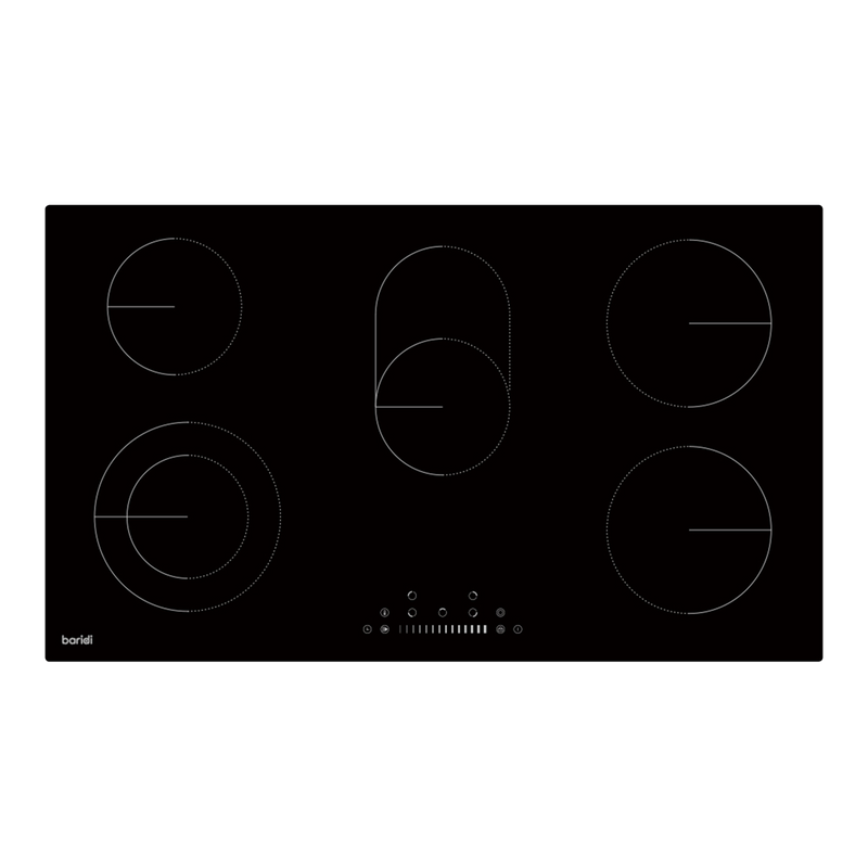 Baridi DH389 Integrated Ceramic Hob with 5 Cooking Zones 90cm - Black Glass - additional view 15