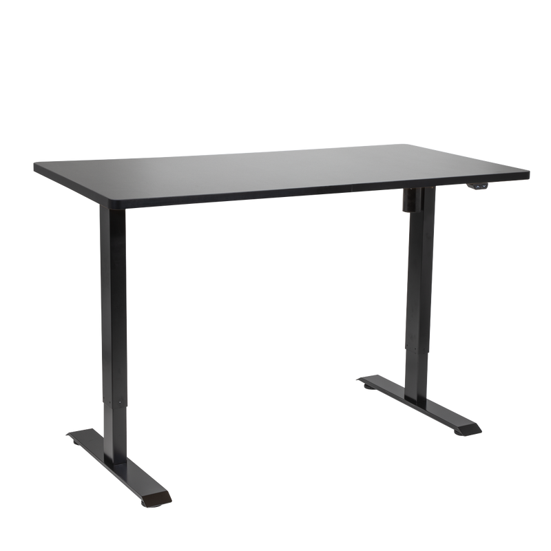 Dellonda DH38 Single Motor Ultra-Quiet Adjustable-Height Electric Sit/Stand Desk - Black Desktop
