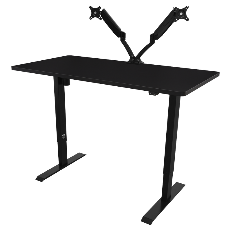 Dellonda DH38 Single Motor Ultra-Quiet Adjustable-Height Electric Sit/Stand Desk - Black Desktop - additional view 5