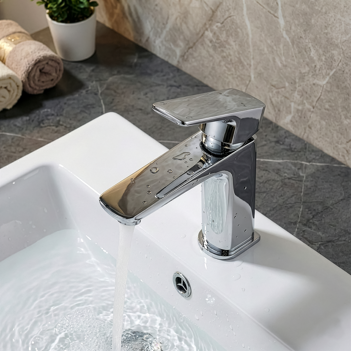 Baridi DH392 Basin Mixer Tap with Clicker Waste - Chrome - additional view 2