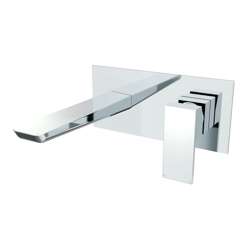 Baridi DH396 Wall Mounting Basin Mixer Tap, Square - Chrome - additional view 2