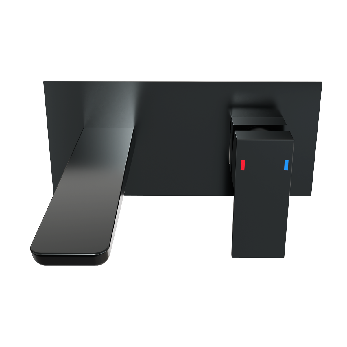 Baridi DH397 Wall Mounting Basin Mixer Tap, Square - Matt Black - additional view 4