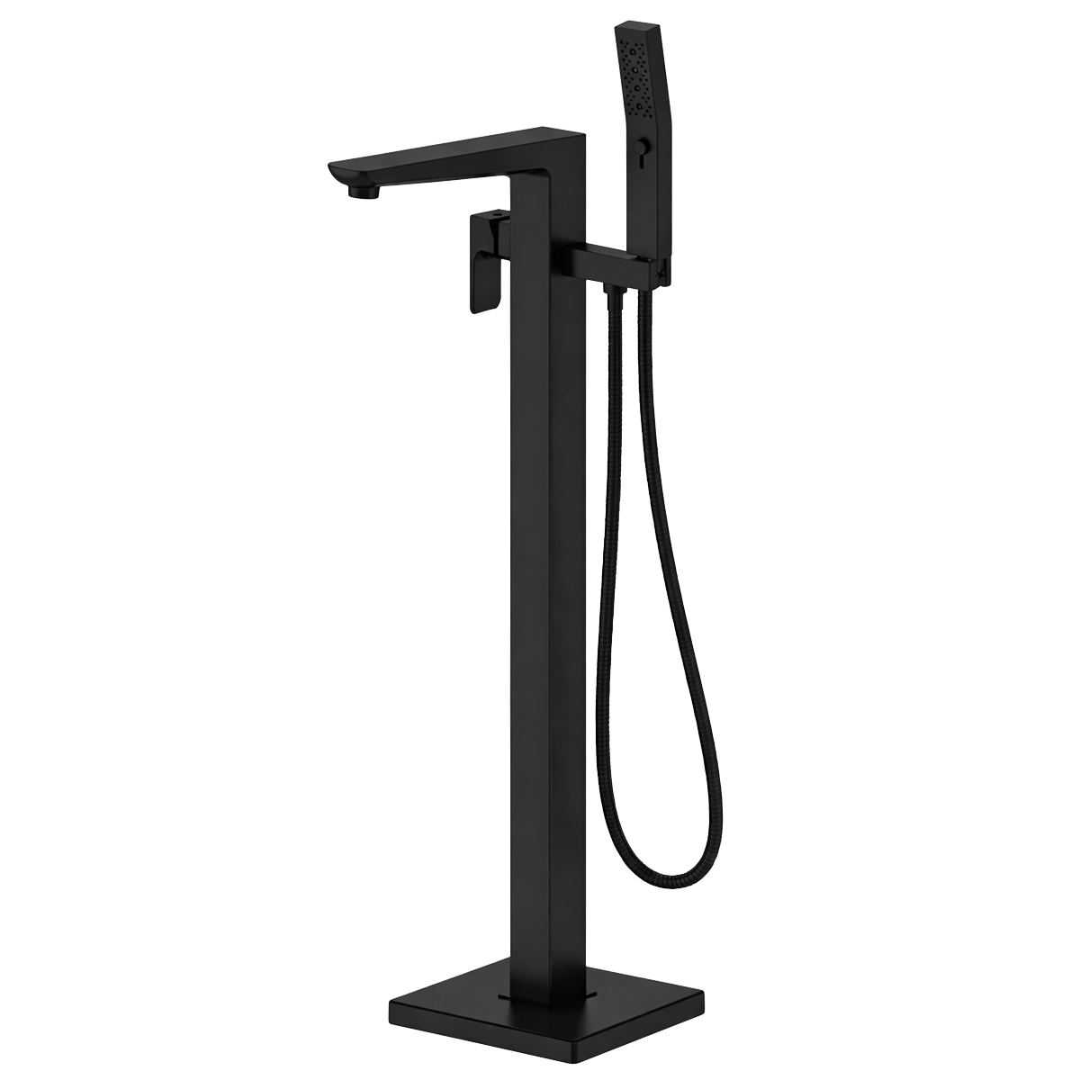 Baridi DH401 Freestanding Bath Mixer Tap with Shower - Matt Black - additional view 4