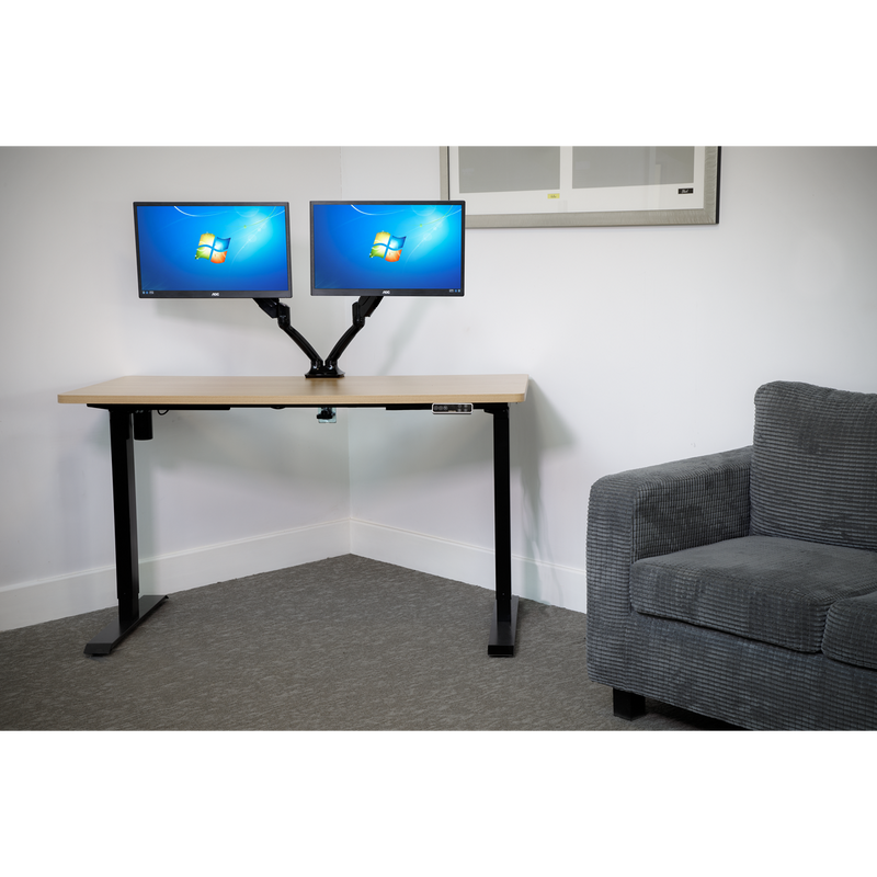 Dellonda DH41 Oak Electric Adjustable-Height Standing Desk with Memory, Quiet & Fast 1400 x 700mm - additional view 7