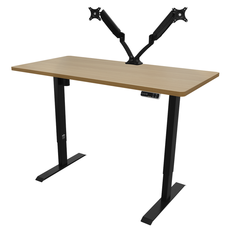 Dellonda DH41 Oak Electric Adjustable-Height Standing Desk with Memory, Quiet & Fast 1400 x 700mm - additional view 4
