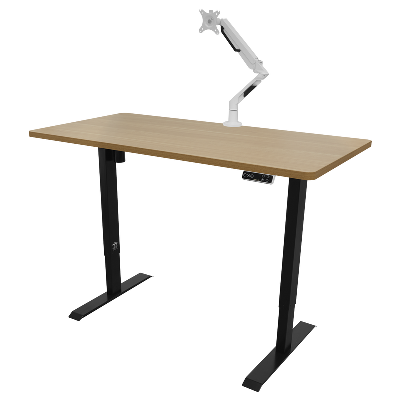 Dellonda DH41 Oak Electric Adjustable-Height Standing Desk with Memory, Quiet & Fast 1400 x 700mm - additional view 5
