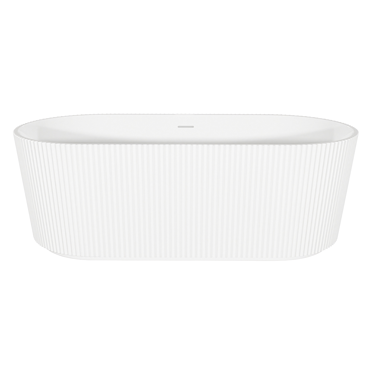 Baridi DH420 Double-Ended Fluted Design Bath with Slim Rim 168cm - Gloss White - additional view 4