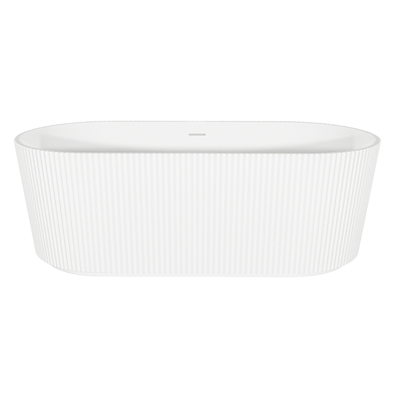 Baridi DH420 Double-Ended Fluted Design Bath with Slim Rim 168cm - Gloss White - additional view 4