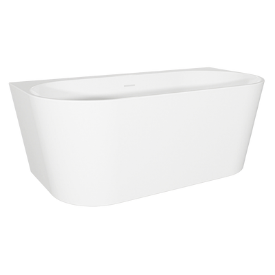 Baridi DH422 Back-to-Wall Slim Rim Bath with Overflow System 170cm - Gloss White