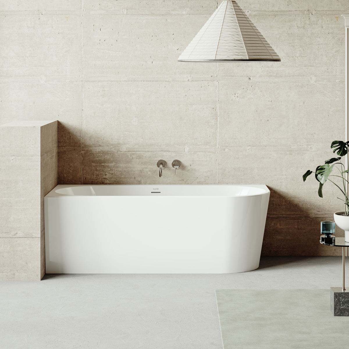 Baridi DH423 Left-Hand Corner Slim Rim Bath with Overflow System 150cm - Gloss White - additional view 7