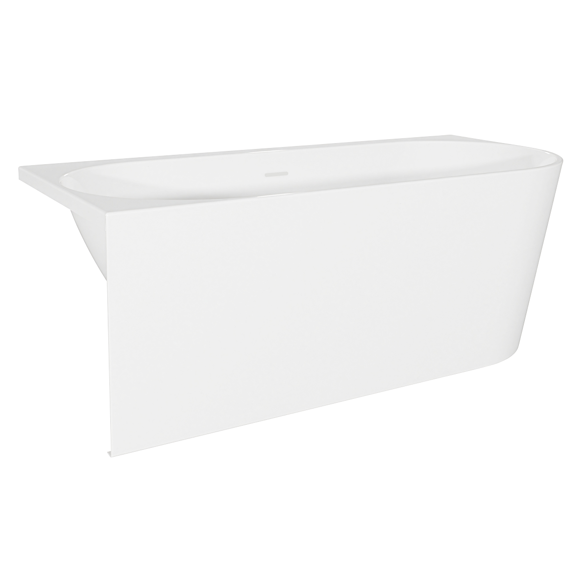 Baridi DH423 Left-Hand Corner Slim Rim Bath with Overflow System 150cm - Gloss White