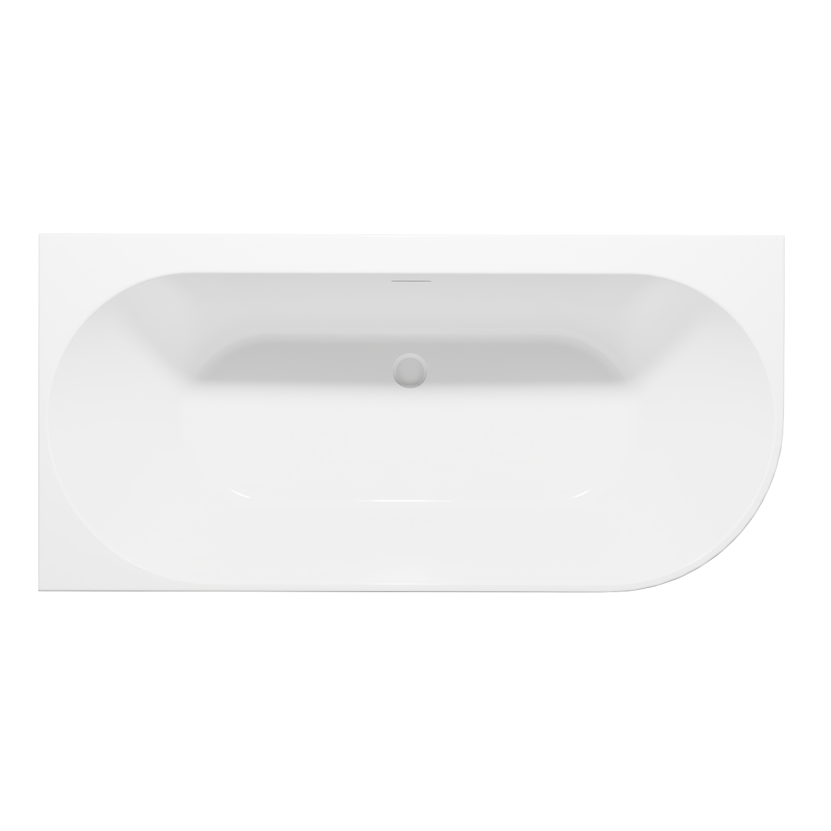 Baridi DH423 Left-Hand Corner Slim Rim Bath with Overflow System 150cm - Gloss White - additional view 6