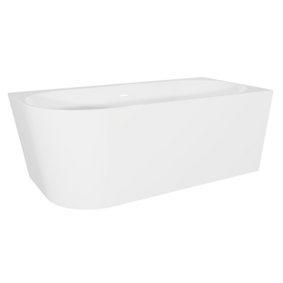 Baridi DH426 Right-Hand Corner Slim Rim Bath with Overflow System 150cm - Gloss White