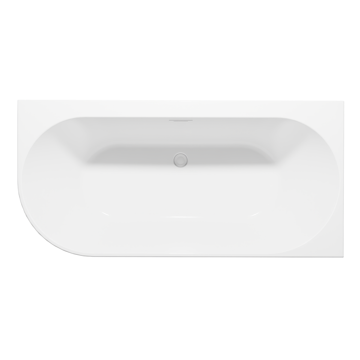 Baridi DH427 Right-Hand Corner Slim Rim Bath with Overflow System 160cm - Gloss White - additional view 5