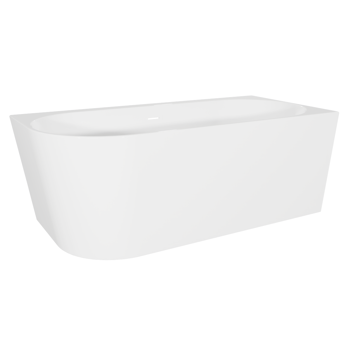 Baridi DH428 Right-Hand Corner Slim Rim Bath with Overflow System 170cm - Gloss White