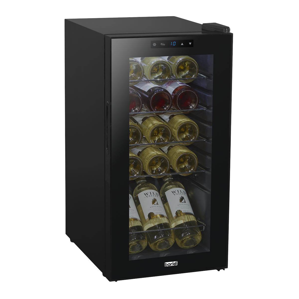 Baridi DH5 15 Bottle Wine Fridge with Digital Touch Screen Controls & LED Light - Black - additional view 6