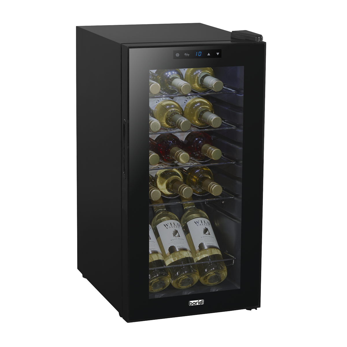 Baridi DH5 15 Bottle Wine Fridge with Digital Touch Screen Controls & LED Light - Black - additional view 5