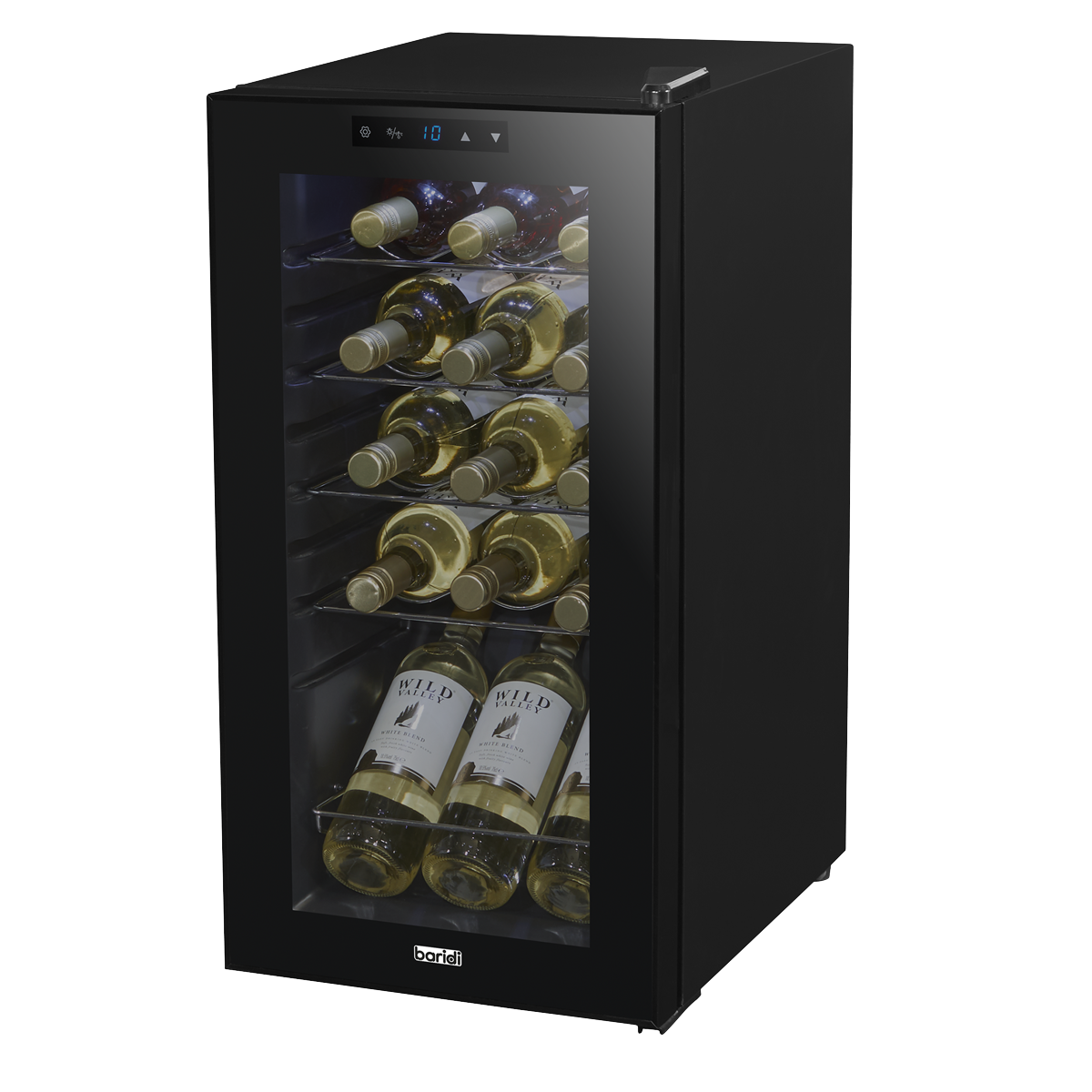 Baridi DH5 15 Bottle Wine Fridge with Digital Touch Screen Controls & LED Light - Black - additional view 4