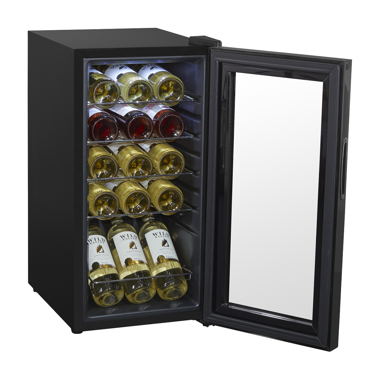 Baridi DH5 15 Bottle Wine Fridge with Digital Touch Screen Controls & LED Light - Black - additional view 9