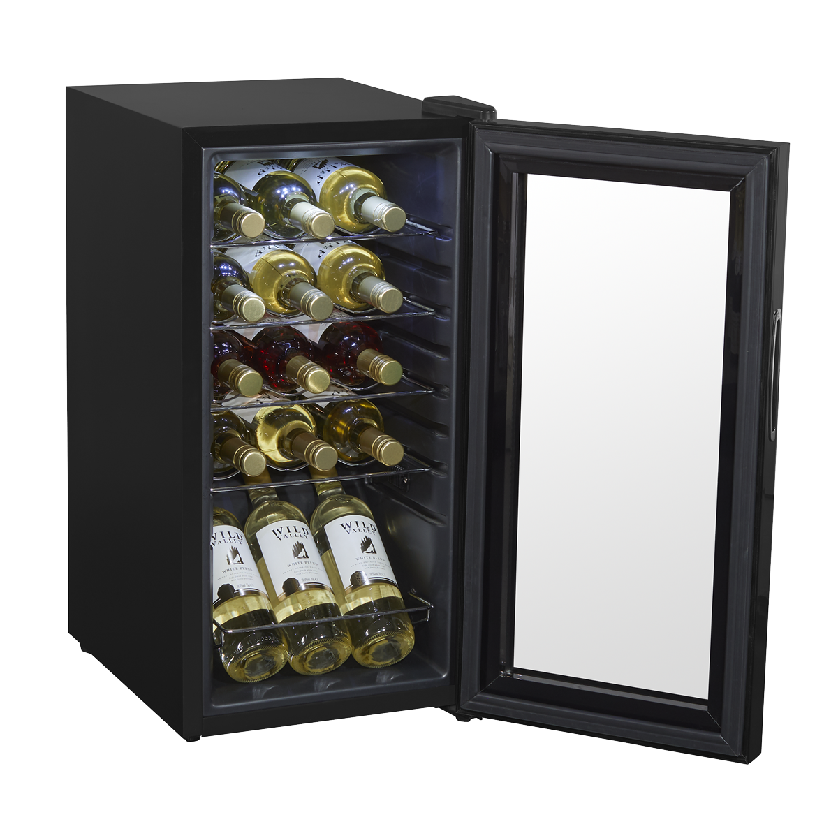 Baridi DH5 15 Bottle Wine Fridge with Digital Touch Screen Controls & LED Light - Black - additional view 8