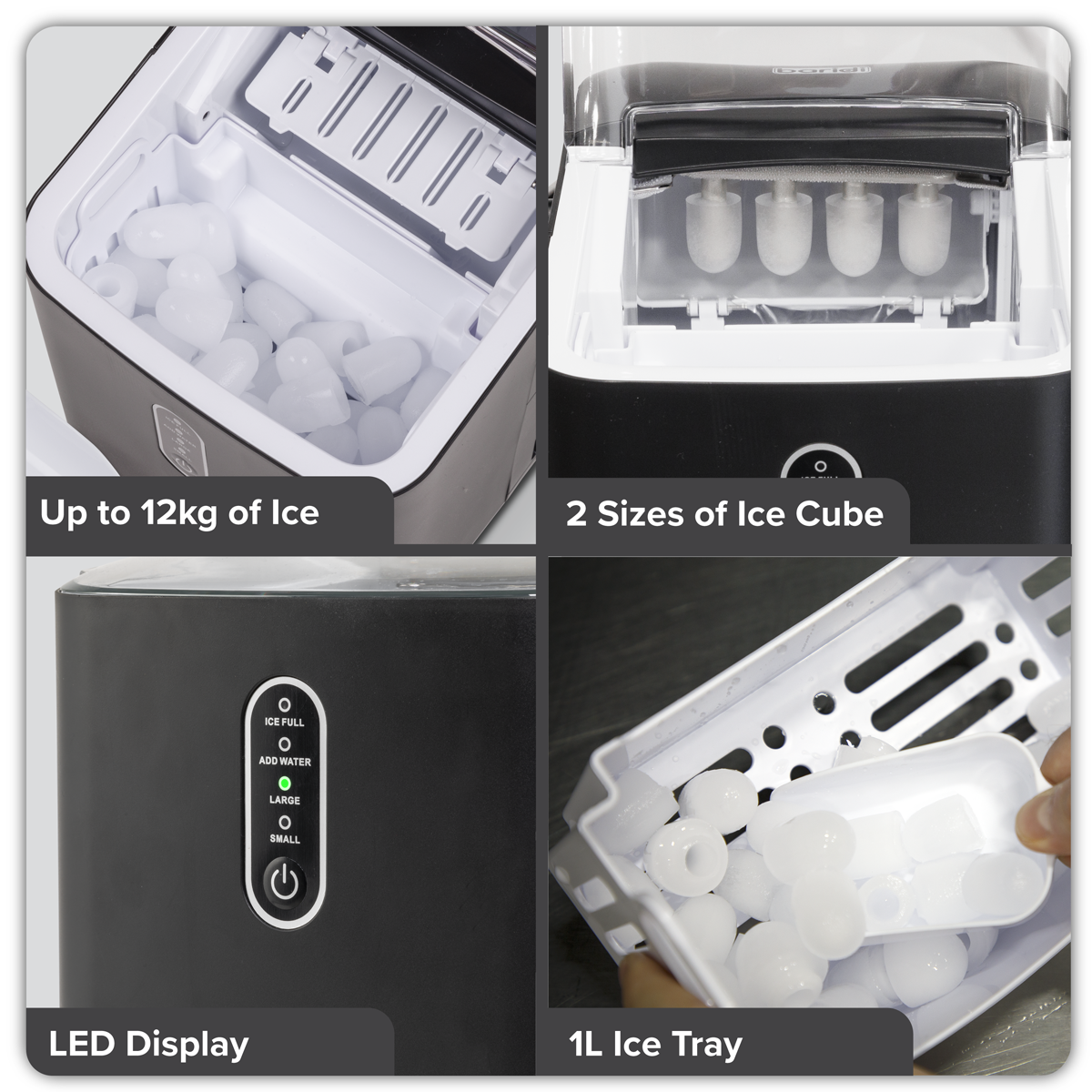 Baridi DH52 Ice Cube Maker with LED Display & 10 Minute Freeze - additional view 4