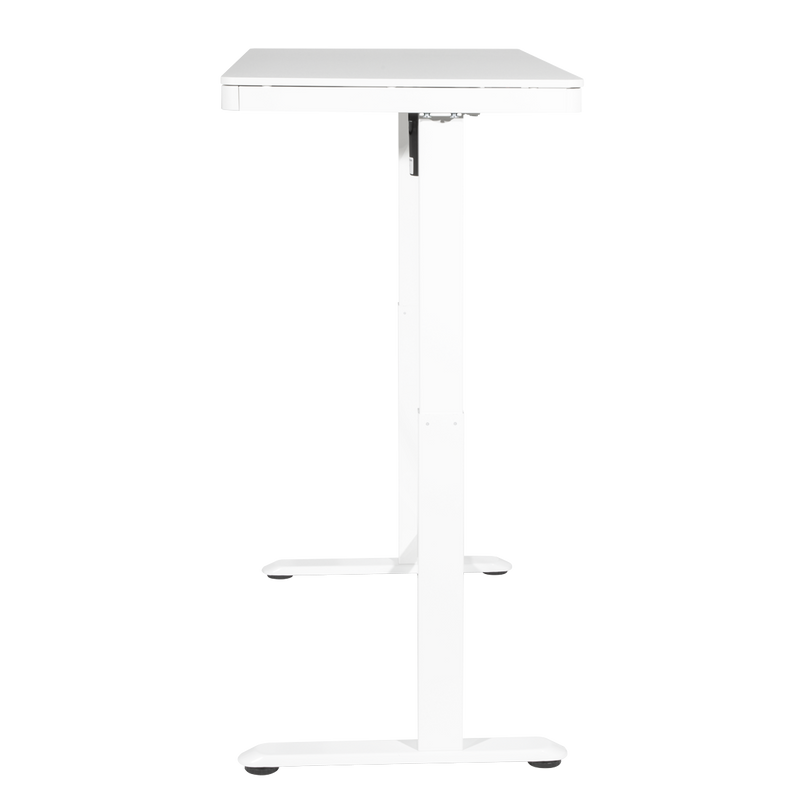 Dellonda DH54 Single Motor Ultra-Quiet Electric Desk with Control Panel, USB Port & Drawer - White - additional view 4