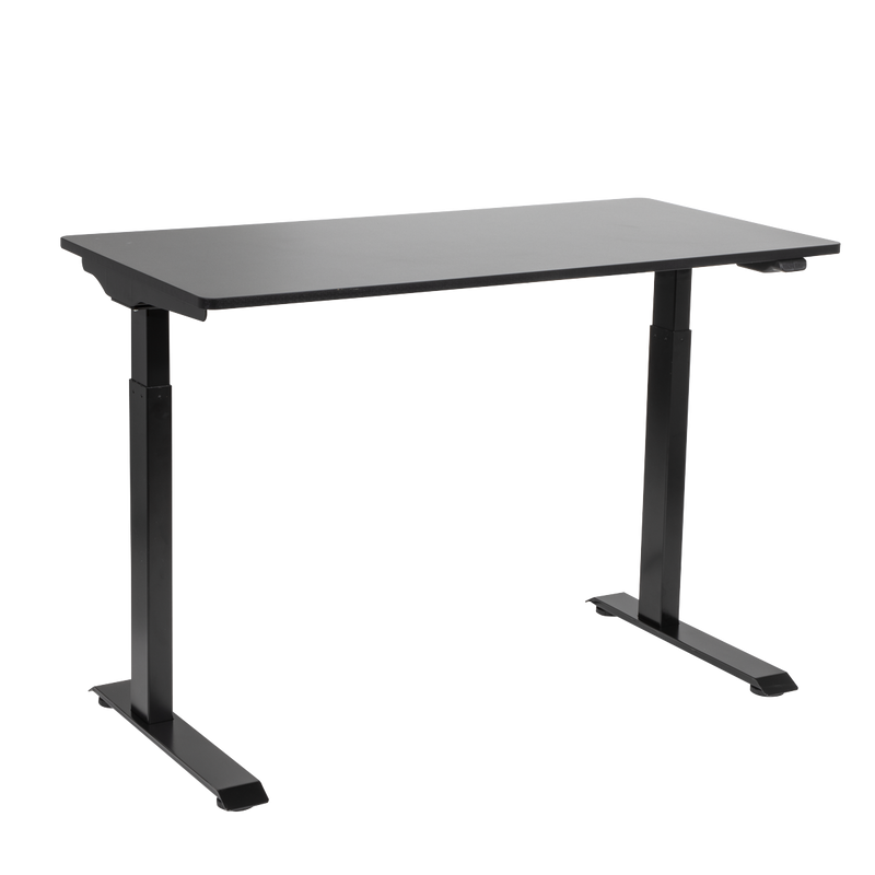 Dellonda DH55 Single Motor Ultra-Quiet Adjustable-Height Electric Sit/Stand Desk - Black Desktop