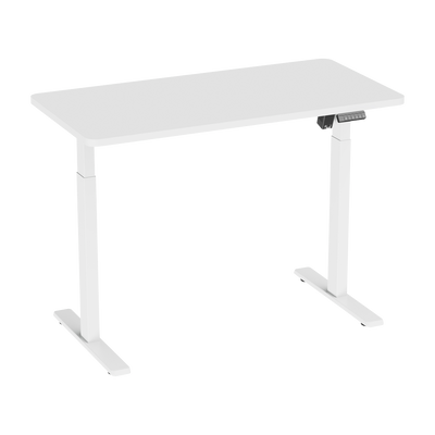 Dellonda DH56 Single Motor Ultra-Quiet Adjustable-Height Electric Sit/Stand Desk - White Desktop