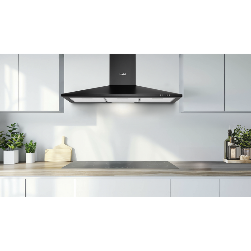 Baridi DH59 Cooker Hood, Chimney Style with Carbon Filters 90cm - Black - additional view 8