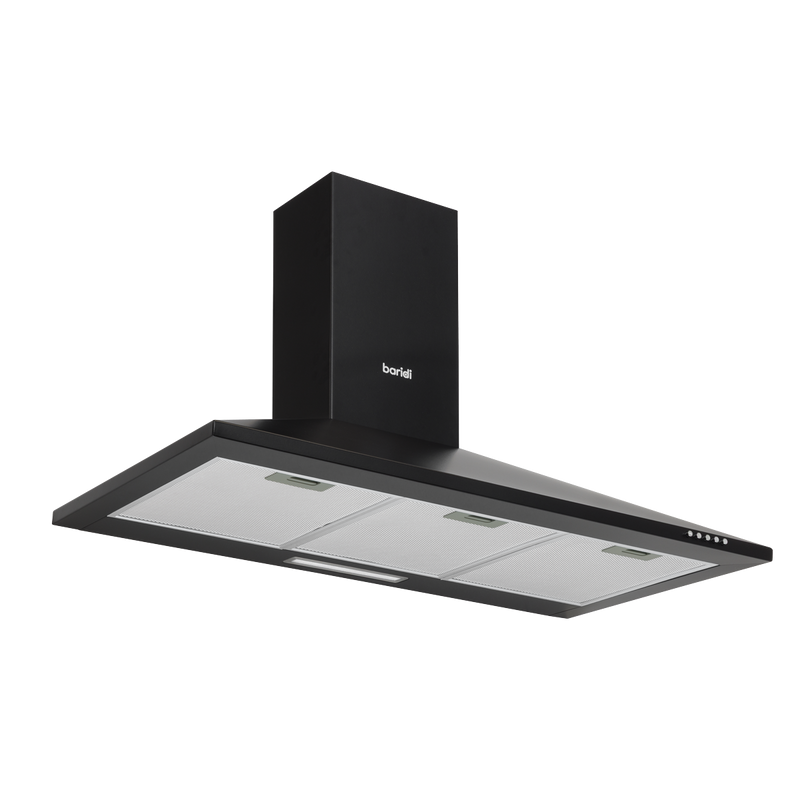 Baridi DH59 Cooker Hood, Chimney Style with Carbon Filters 90cm - Black
