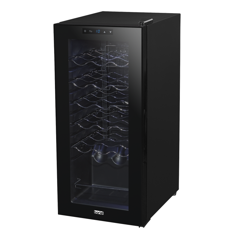 Baridi DH6 18 Bottle Wine Fridge with Digital Touch Screen Controls & LED Light - Black - additional view 8
