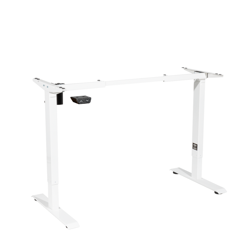 Dellonda DH64 Single Motor Ultra-Quiet Adjustable-Height Desk Frame 70kg Capacity - White