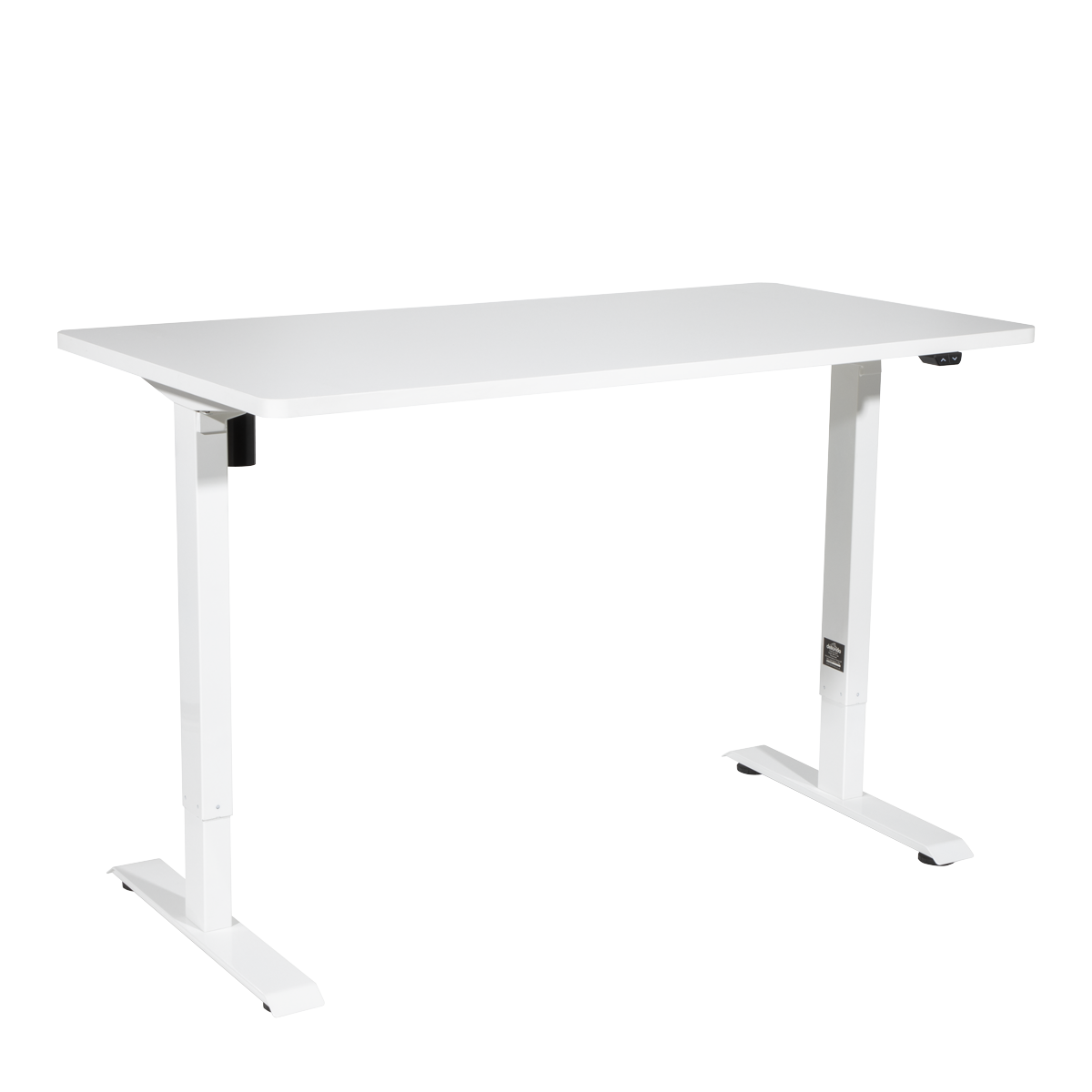 Dellonda DH67 Single Motor Ultra-Quiet Adjustable-Height Electric Sit/Stand Desk - White Desktop