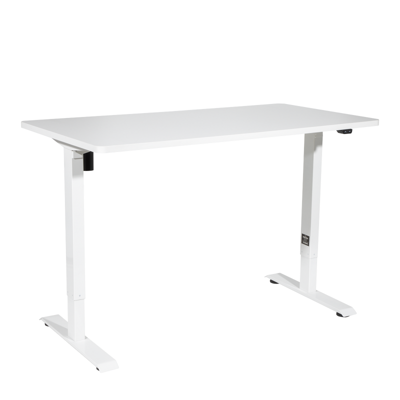 Dellonda DH67 Single Motor Ultra-Quiet Adjustable-Height Electric Sit/Stand Desk - White Desktop