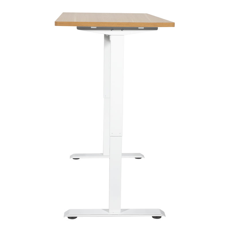 Dellonda DH68 Single Motor Ultra-Quiet Adjustable-Height Electric Sit/Stand Desk - Oak Desktop - additional view 3