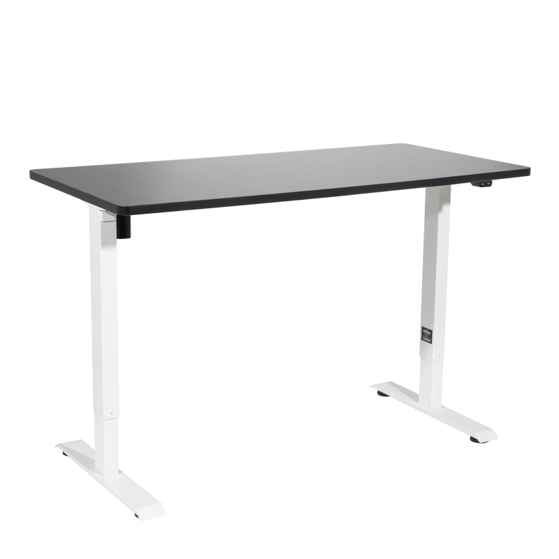 Dellonda DH69 Single Motor Ultra-Quiet Adjustable-Height Electric Sit/Stand Desk - Black Desktop