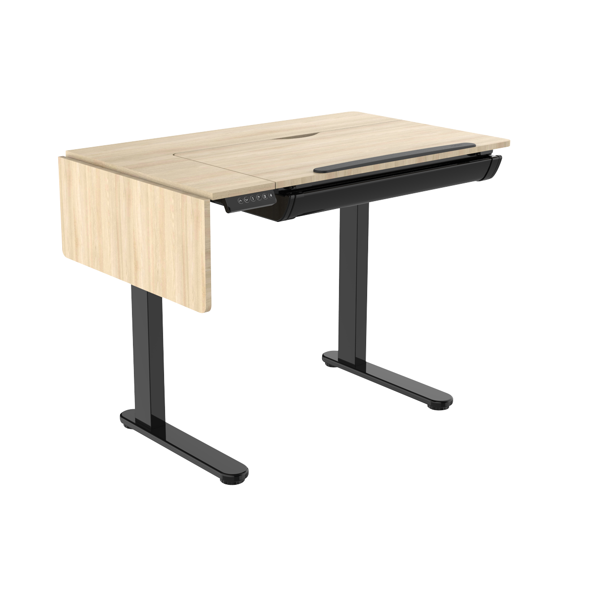 Dellonda DH71 Single Motor Ultra-Quiet Electric Adjustable Drawing Table with 40° Tilt, Drawer & Side - additional view 12