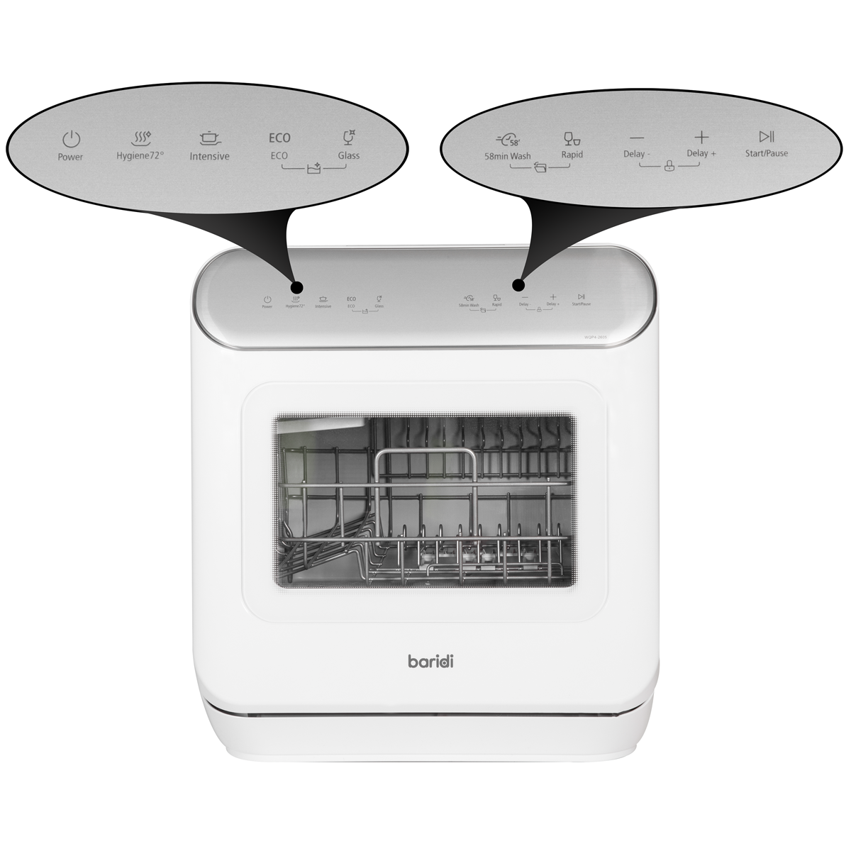 Baridi DH72 Tabletop Dishwasher 3 Place Settings 6L Capacity - additional view 14