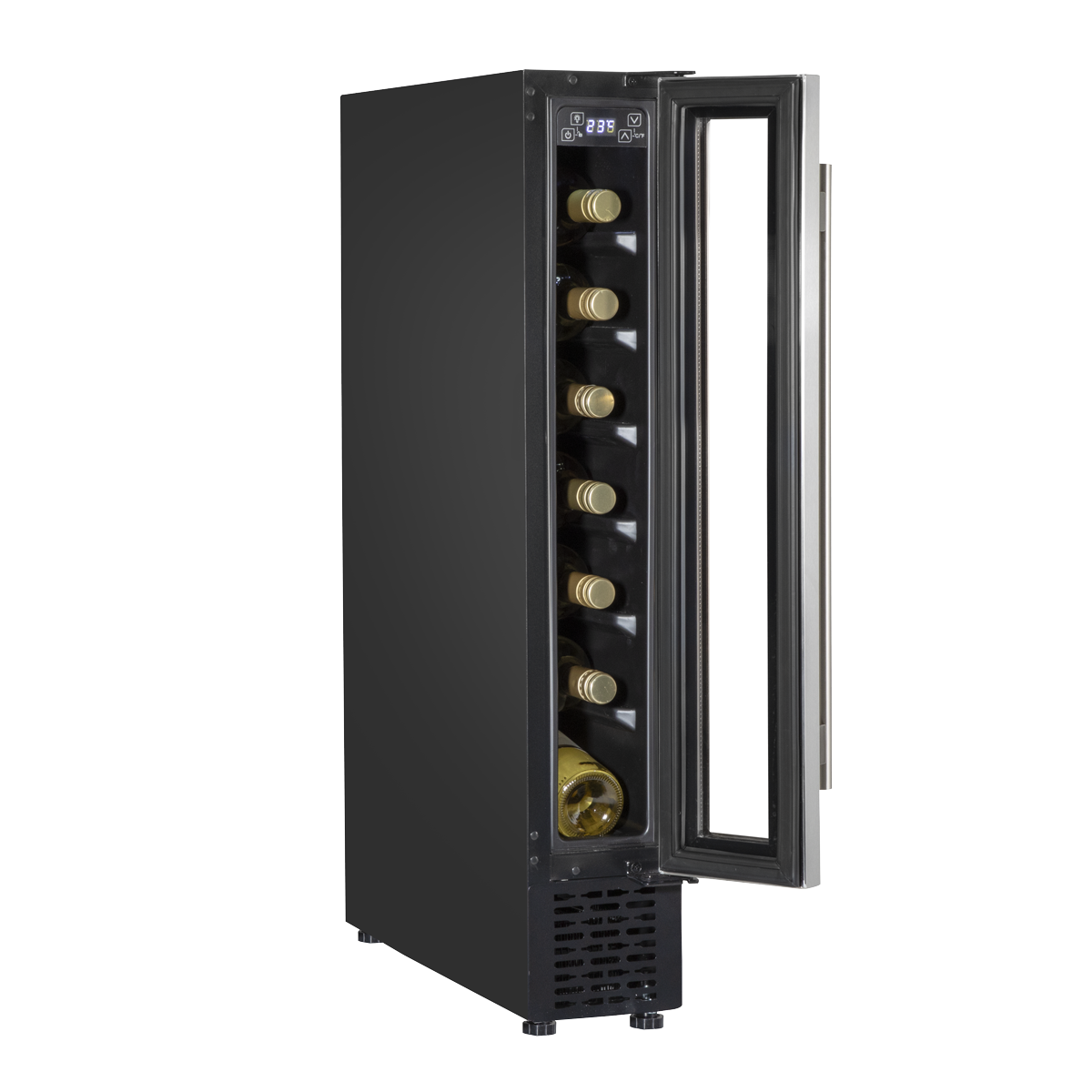 Baridi DH77 7 Bottle Extra-Slim Wine Undercounter Fridge with Digital Touch Screen Controls - Stainless - additional view 14
