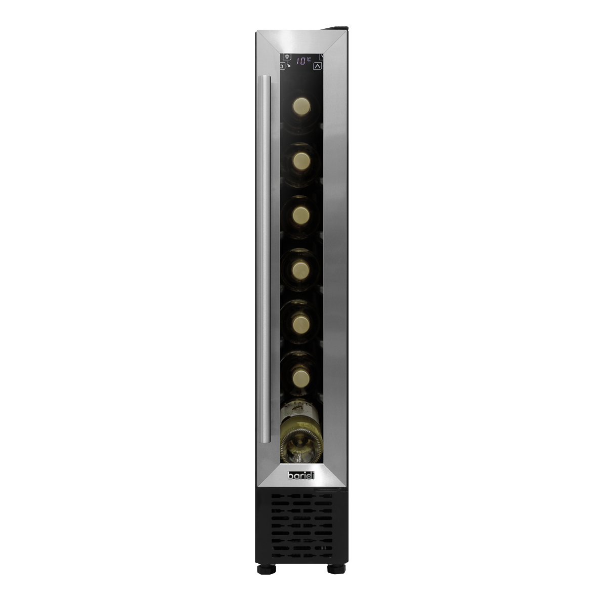 Baridi DH77 7 Bottle Extra-Slim Wine Undercounter Fridge with Digital Touch Screen Controls - Stainless - additional view 3